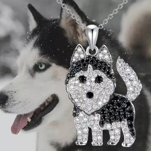 Husky Pendant Necklace w Chain